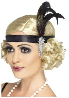 Women with flapper headband