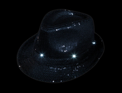 Sequin Fedora with LED lights
