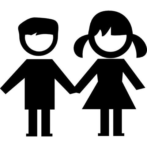 Boy and Girl Child Icon